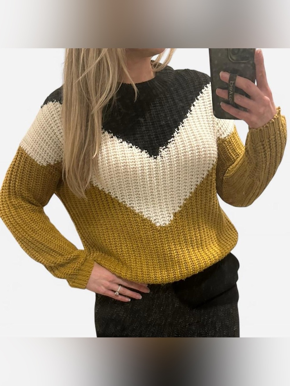 Chevron Colorblock sweater
